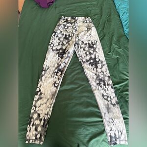 Stylish Black and White Patterned Leggings